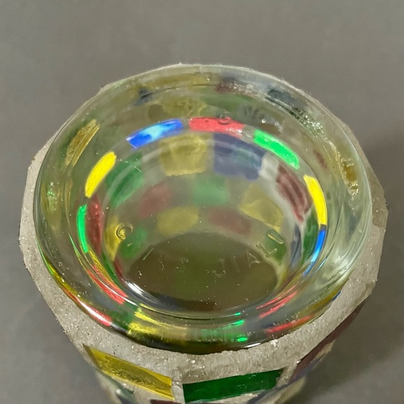 Vintage Stained Glass Candle Votive Holder Marked KIG China Jiali Christmas - Picture 5 of 8